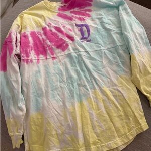 Disney Tie-Dye Jersey with Pink, Yellow, and Blue